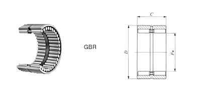 英制滾針軸承GBR 182616圖紙