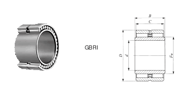 英制滾針軸承,帶內圈GBR I 487232圖紙