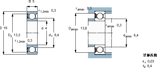 SKF634-RS1軸承圖紙