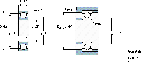 SKFW 6305軸承圖紙