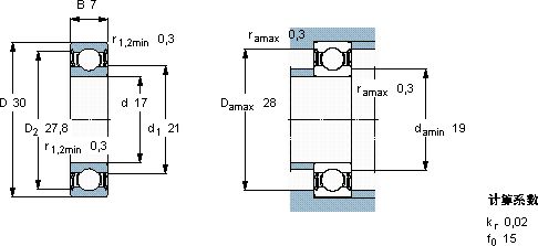 SKFW 61903-2RS1軸承圖紙