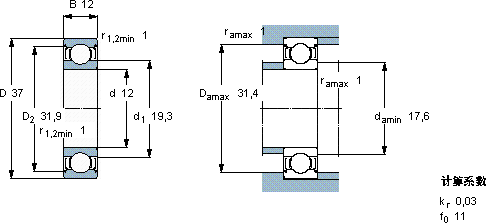 SKFW 6301-2Z軸承圖紙