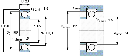 SKF6213/VA201軸承圖紙