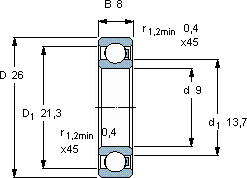 SKF629/HR11TN軸承圖紙