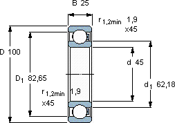 SKF6309/HR11TN軸承圖紙