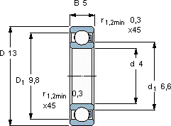 SKF624/HR11QN軸承圖紙