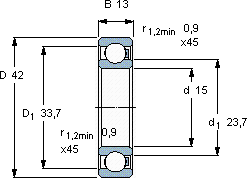 SKF6302/HR11QN軸承圖紙