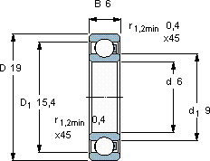 SKF626/HR22T2軸承圖紙