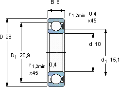 SKF16100/HR22Q2軸承圖紙