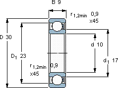 SKF6200/HR22Q2軸承圖紙