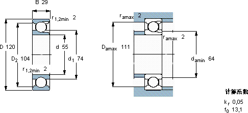 SKF311軸承圖紙