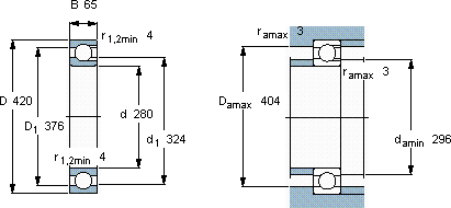 SKF304183 A軸承圖紙