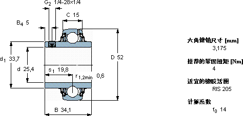 SKFYAR 205-100-2RF軸承圖紙