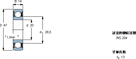 SKF1726204-2RS1軸承圖紙