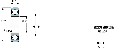 SKF1726205-2RS1軸承圖紙