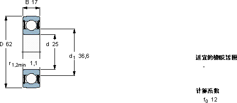 SKF1726305-2RS1軸承圖紙