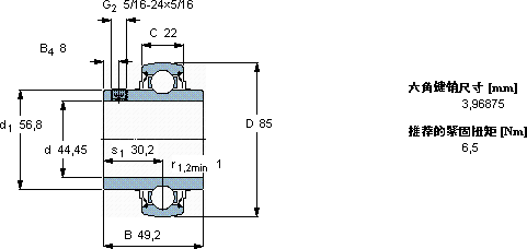 SKFYAR 209-112-2FW/VA201軸承圖紙