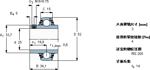 SKFYAR 205-2RF/W64軸承圖紙