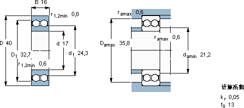 SKF4203 ATN9軸承圖紙