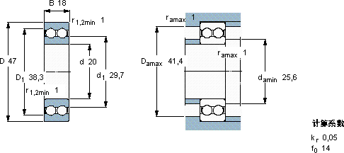 SKF4204 ATN9軸承圖紙