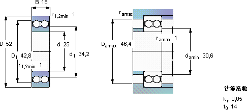 SKF4205 ATN9軸承圖紙