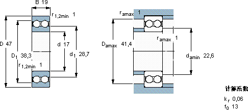 SKF4303 ATN9軸承圖紙