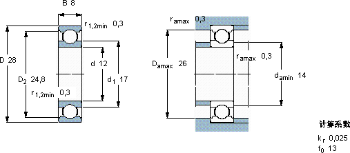 SKF6001 *軸承圖紙