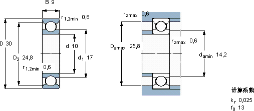 SKF6200 *軸承圖紙