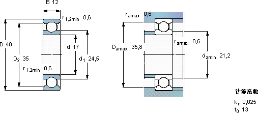 SKF6203 *軸承圖紙