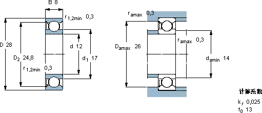 SKF6001-Z *軸承圖紙