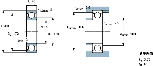 SKF6319-Z *軸承圖紙