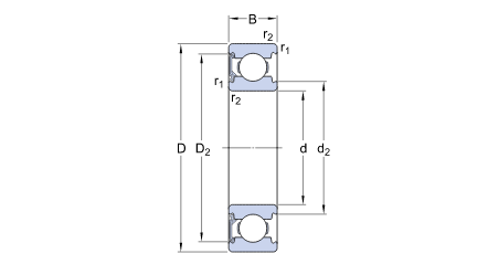 SKF6304-RSH *軸承圖紙