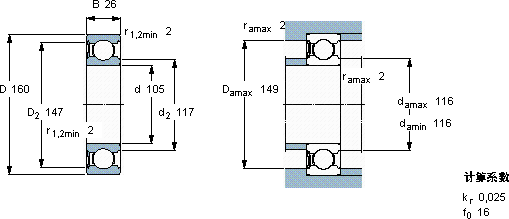 SKF6021-RS1 *軸承圖紙