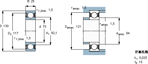 SKF6215-2RS1 *軸承圖紙