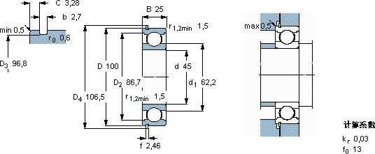 SKF6309 NR *軸承圖紙