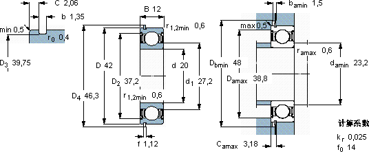 SKF6004-2ZNR *軸承圖紙