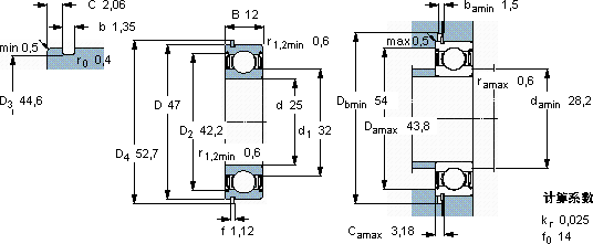 SKF6005-2ZNR *軸承圖紙