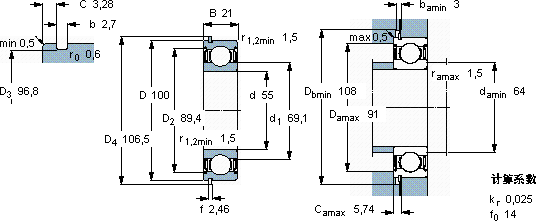 SKF6211-2ZNR *軸承圖紙