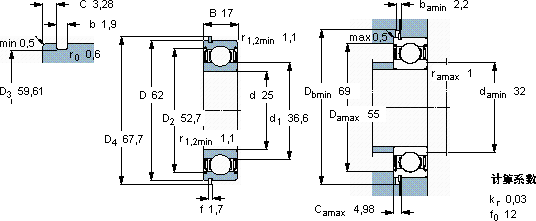 SKF6305-2ZNR *軸承圖紙