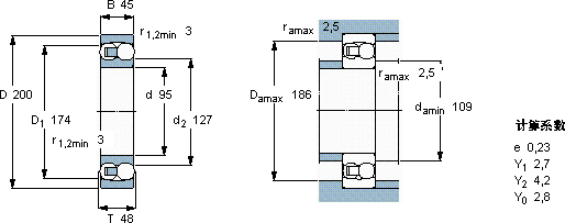 SKF1319軸承圖紙