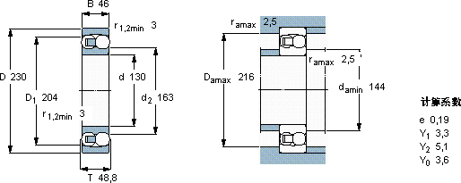 SKF1226 M軸承圖紙