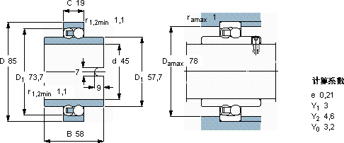 SKF11209 TN9軸承圖紙