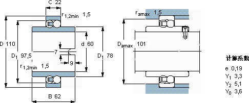 SKF11212 TN9軸承圖紙