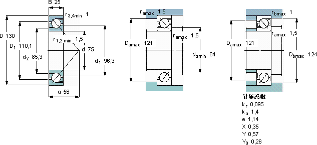 SKF7215 BEP軸承圖紙