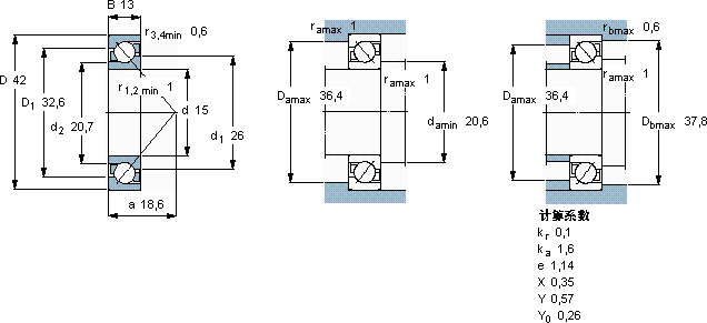 SKF7302 BEP軸承圖紙