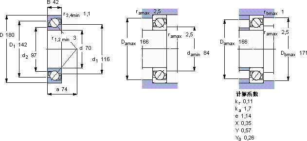 SKF7414 BCBM軸承圖紙
