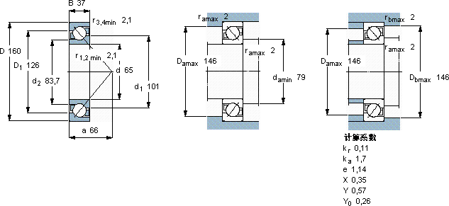 SKF7413 BGAM軸承圖紙
