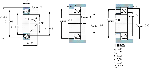 SKF7419 CBM軸承圖紙