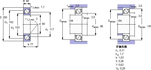 SKF7416 GAM軸承圖紙