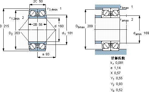 SKF2 x 466896軸承圖紙